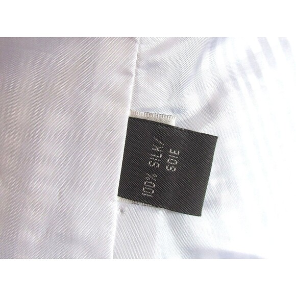 DESIGNER LAFAYETTE BLACK/WHITE GINGHAM 100% SILK WRAP HALTER BLOUSE SIZE 14.R - Picture 14 of 14